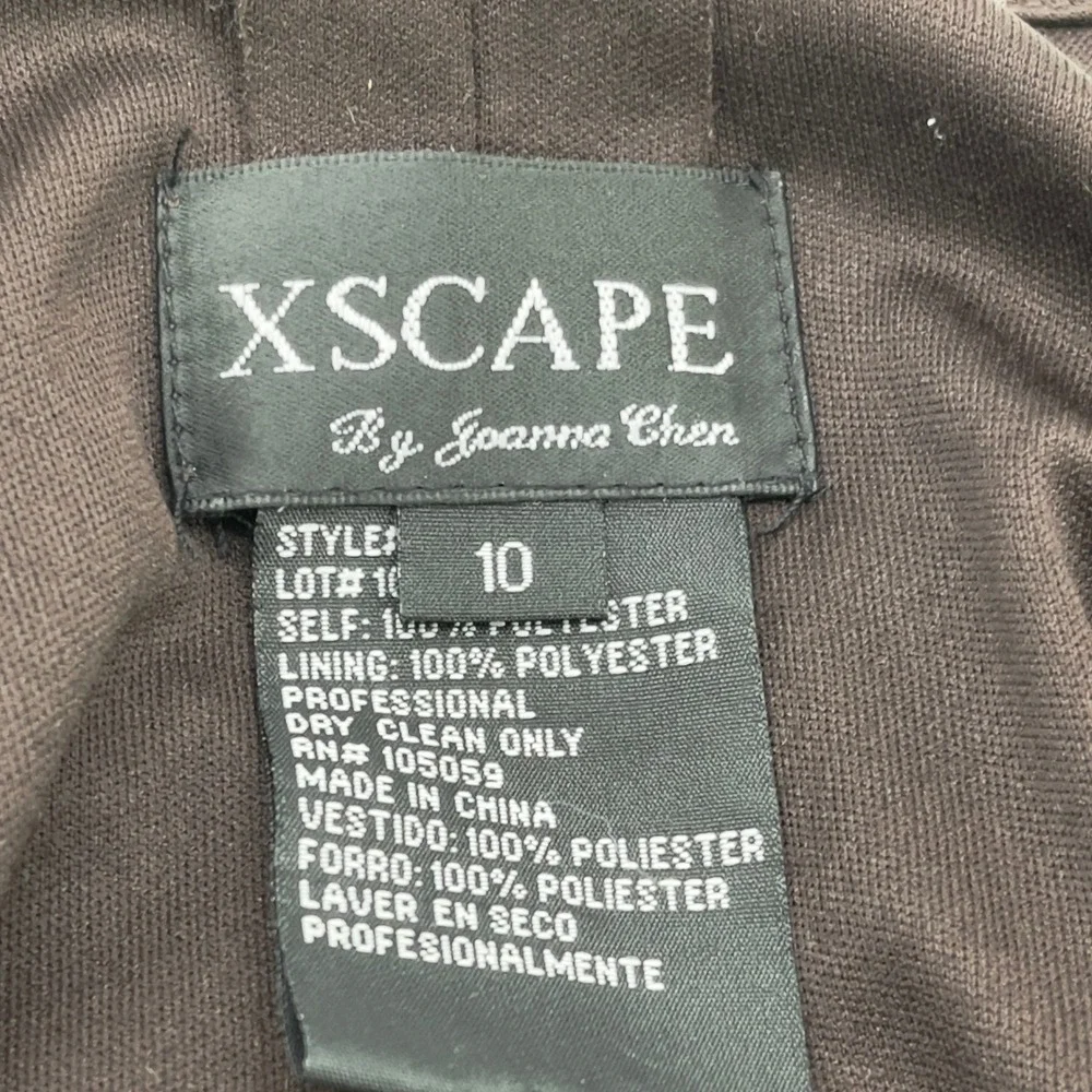 Xscape Striped Mesh Cocktail Dress Women Size 10 Flowy Sheer Evening‎ Whimsy